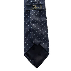 Brooks Brothers "346" Men's Pure Silk Navy Blue Geometric Neck Tie